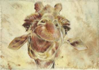 Giraffe. Drawing, handwork, 2019 Author - Pisareva Natalia