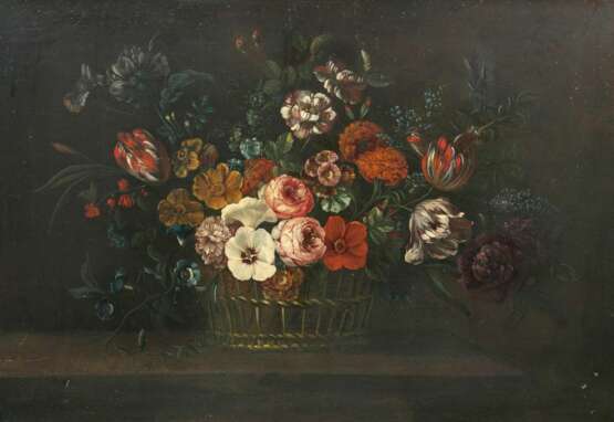 Jean-Baptiste Monnoyer. Blumen in einem Korb - Foto 1