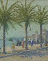 Uferpromenade unter Palmen