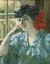 Junge Frau am Fenster