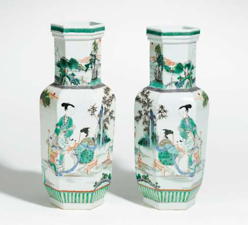  Paar hexagonale Vasen mit dem touhu-Spiel - фото 1