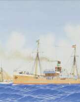 Die Jeanette Woermann auf der Elbe