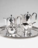 Art-déco Kaffee- und Teeservice auf Tablett