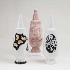 Drei Vasen aus der Serie 'Tendentse 100%'