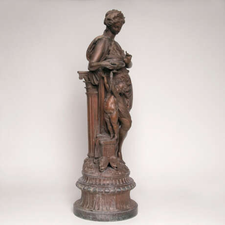 Albert-Ernest Carrier-Belleuse (Carrier de Belleuse). Grosse Figur 'Allegorie des Winters' - Foto 2