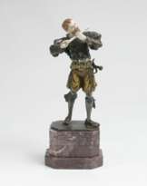Chryselephantin-Figur 'Landsknecht mit Flöte'