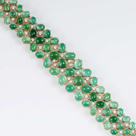 Außergewöhnliches Smaragd-Brillant-Armband - Foto 2