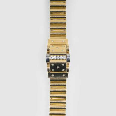 Französische Art-déco Damen-Armbanduhr mit Brillant-Besatz - photo 2