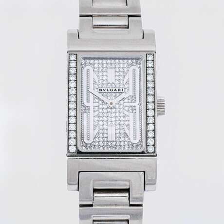 Bulgari. Damen-Armbanduhr mit Diamant--Besatz 'Rettangolo' - Foto 1