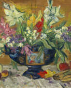Nadejda Andreïevna Oudaltsova. Still Life with a Blue Vase