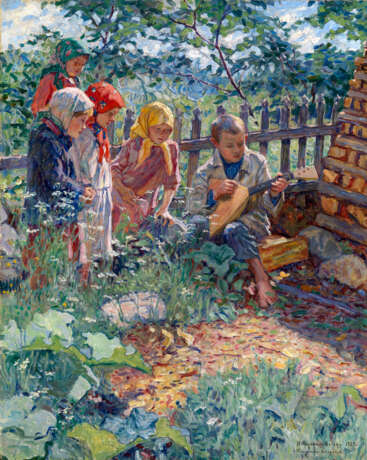 Bogdanov-Belsky, Nikolai. Children Listening to Balalaika - photo 1