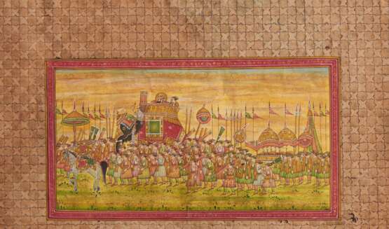  Drei Malereien mit Maharadscha-Prozessionen - фото 2