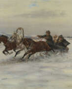 Sergey Semyonovich Voroshilov. Troika Ride in the Snow