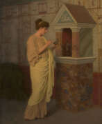 Stepan Vladislavovich Bakalovich (Bakalowicz). Roman Woman Lighting a Lamp by the Home Altar
