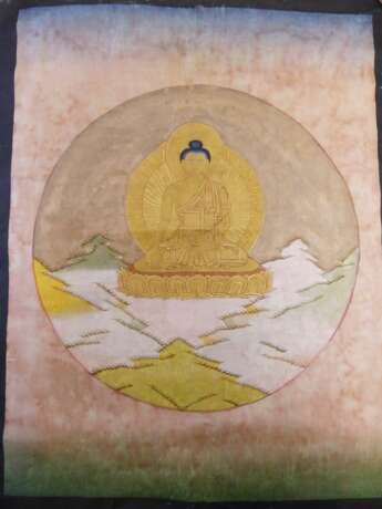  Sehr großes Thangka des Buddha Shakyamuni mit Stationen seines Lebens - photo 2
