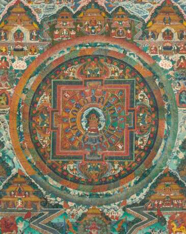  Größeres Thangka mit Mandala - photo 1