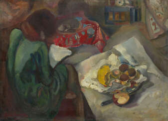 Still Life with a Young Woman and a Cat