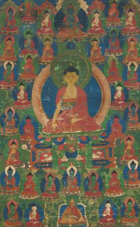  Thangka mit den 35 Bekenntnisbuddha - фото 1