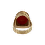Ring mit ovaler Koralle, ca. 17x12 mm, - Foto 4