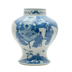 Blau-weiße Vase. CHINA.