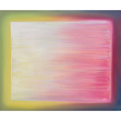 PUETZ, HARALD (geb. 1950), "Lichtspuren - Gelb/Rosé über Grün/Violett", - photo 1
