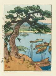 Yoshida, Hiroshi (1876 - 1950). Holzschnitt: Little Harbour (Kominato)