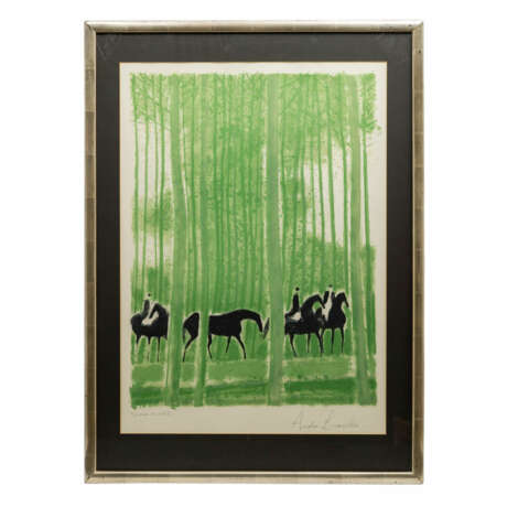 BRASILIER, ANDRE (geb. 1929), "Pferde und Reiter im Wald", - фото 2