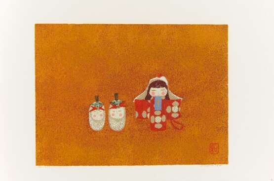 Sugiura, Kazutoshi (1938 Kyôto). HolzschnitTiefe: Ningyô (Puppe) - photo 1