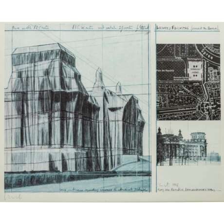 CHRISTO (geb. 1935), "Wrapped Reichstag (Project for Berlin)", 1992, - photo 1