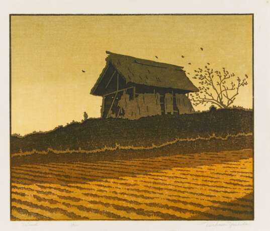 Yoshida, Tsukasa (1949). HolzschnitTiefe: Kaze (Wind) - photo 1