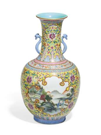 Vase in shangping-Form mit Landschaften - Foto 1