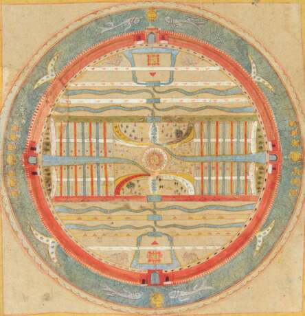 Kosmologisches Mandala des Rosenapfelbaum-Kontinents Jambudvipa - Foto 1