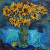 “A power of sunflowers ” Canvas Oil paint Impressionist Still life 2019 - photo 1