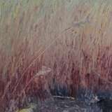 Original landscape painting oil on canvas Reed after fire Canvas Oil paint 2017 - photo 3
