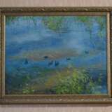 „Original Landschaftsmalerei öl auf Leinwand Enten Auf Dem See“ Leinwand Ölfarbe 2016 - Foto 5