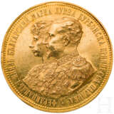 Bulgarischer Zar Ferdinand I. (1887 - 1918), goldene Medaille auf seine Vermählung mit Maria Luise von Bourbon-Parma, datiert 1893 - photo 1