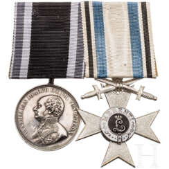Ordensschnalle mit der Militär-Verdienstmedaille (Tapferkeitsmedaille)