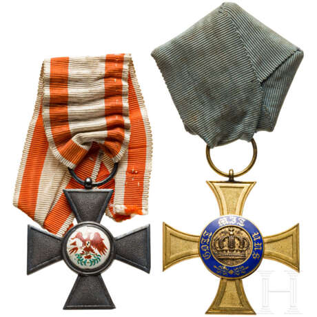 Roter Adler-Orden 4. Klasse, Kronen-Orden 4. Klasse, jew. mit einer Urkunde - фото 2