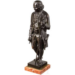 Bronzefigur im Stil des 18. Jhdts. (Voltaire?)