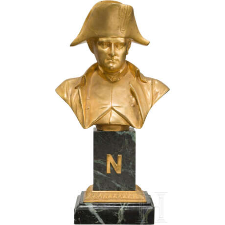 Napoleon I. - vergoldete Bronzebüste, datiert "1830" - Foto 1