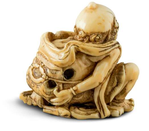 Netsuke: Sitzender Oni - Foto 2