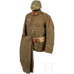 Uniform- und Ausrüstungsensemble für Oberleutnants im 2. Weltkrieg