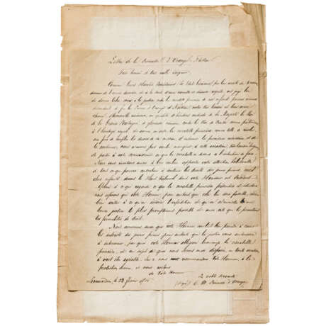 Marie Luise Prinzessin von Oranien (1688 - 1765) - Brief mit eigh. Unterschrift, Leeuwarden, 23. Februar 1715 - Foto 3