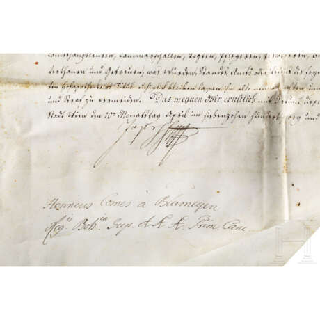 Kaiser Joseph II. - Ernennungsurkunde zum Hofapotheker, datiert 1782 - photo 2