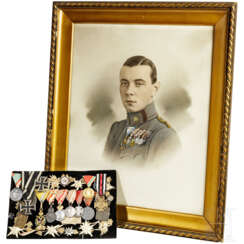 Großer Nachlass Offizier Otto Matzenauer bei der "30,5 cm Mörserbatterie Nr. 19" - Fotoalbum, Tagebuch, Auszeichnungen, Gemälde