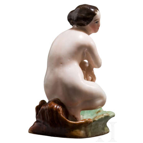 Erotische Porzellanfigur einer Dame, russische Privatmanufaktur, Mitte 19. Jahrhundert - Foto 2