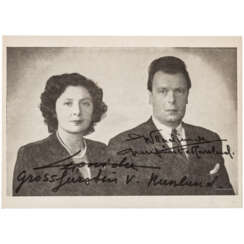 Wladimir Großfürst von Russland mit Frau - Fotodruck mit Autographen