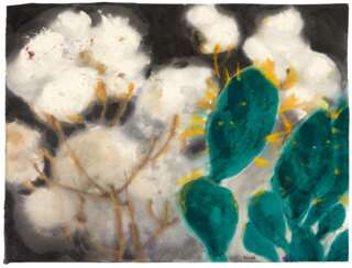 Nolde, Emil (1867 Nolde - 1956 Seebüll). Baumwollblüten und Kakteen