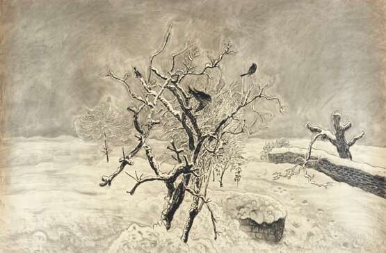 Pankok, Otto (1893 Mühlheim/ Ruhr - 1966 Wesel). Vögel im Baum (Winter) - фото 1