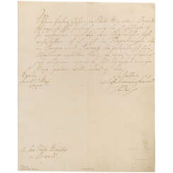 König Friedrich II. von Preußen - eigenhändig signiertes Schreiben als Kronprinz 1737 an den Geheimen Etats-Minister von Brandt
